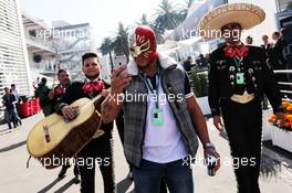 A Mexican Wrestler in the paddock. 26.10.2017. Formula 1 World Championship, Rd 18, Mexican Grand Prix, Mexico City, Mexico, Preparation Day.