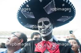 Day of the Dead costume wearer. 26.10.2017. Formula 1 World Championship, Rd 18, Mexican Grand Prix, Mexico City, Mexico, Preparation Day.