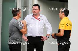 Eric Boullier (FRA) McLaren Racing Director. 29.09.2017. Formula 1 World Championship, Rd 15, Malaysian Grand Prix, Sepang, Malaysia, Friday.