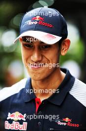 Sean Gelael (IDN) Scuderia Toro Rosso Test Driver. 29.09.2017. Formula 1 World Championship, Rd 15, Malaysian Grand Prix, Sepang, Malaysia, Friday.