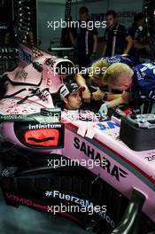 Sergio Perez (MEX) Sahara Force India F1 VJM10. 29.09.2017. Formula 1 World Championship, Rd 15, Malaysian Grand Prix, Sepang, Malaysia, Friday.