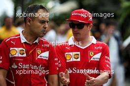 (L to R): Diego Ioverno (ITA) Ferrari Operations Director with Kimi Raikkonen (FIN) Ferrari. 29.09.2017. Formula 1 World Championship, Rd 15, Malaysian Grand Prix, Sepang, Malaysia, Friday.