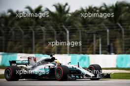 Lewis Hamilton (GBR) Mercedes AMG F1 W08. 29.09.2017. Formula 1 World Championship, Rd 15, Malaysian Grand Prix, Sepang, Malaysia, Friday.