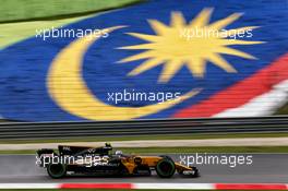 Jolyon Palmer (GBR) Renault Sport F1 Team RS17. 29.09.2017. Formula 1 World Championship, Rd 15, Malaysian Grand Prix, Sepang, Malaysia, Friday.