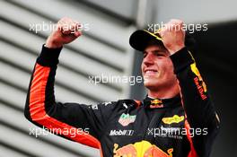Race winner Max Verstappen (NLD) Red Bull Racing celebrates on the podium. 01.10.2017. Formula 1 World Championship, Rd 15, Malaysian Grand Prix, Sepang, Malaysia, Sunday.