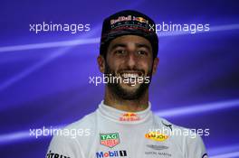 Daniel Ricciardo (AUS) Red Bull Racing in the FIA Press Conference. 01.10.2017. Formula 1 World Championship, Rd 15, Malaysian Grand Prix, Sepang, Malaysia, Sunday.