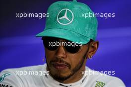 Lewis Hamilton (GBR) Mercedes AMG F1 in the FIA Press Conference. 01.10.2017. Formula 1 World Championship, Rd 15, Malaysian Grand Prix, Sepang, Malaysia, Sunday.