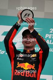 1st place Max Verstappen (NLD) Red Bull Racing. 01.10.2017. Formula 1 World Championship, Rd 15, Malaysian Grand Prix, Sepang, Malaysia, Sunday.