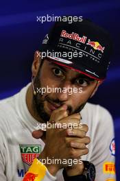 Daniel Ricciardo (AUS) Red Bull Racing in the FIA Press Conference. 01.10.2017. Formula 1 World Championship, Rd 15, Malaysian Grand Prix, Sepang, Malaysia, Sunday.