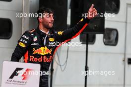 Daniel Ricciardo (AUS) Red Bull Racing celebrates his third position in parc ferme. 01.10.2017. Formula 1 World Championship, Rd 15, Malaysian Grand Prix, Sepang, Malaysia, Sunday.