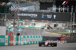 Sergio Perez (MEX) Sahara Force India F1 VJM10. 01.10.2017. Formula 1 World Championship, Rd 15, Malaysian Grand Prix, Sepang, Malaysia, Sunday.