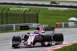 Sergio Perez (MEX) Sahara Force India F1 VJM10. 01.10.2017. Formula 1 World Championship, Rd 15, Malaysian Grand Prix, Sepang, Malaysia, Sunday.