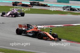 Stoffel Vandoorne (BEL) McLaren F1  01.10.2017. Formula 1 World Championship, Rd 15, Malaysian Grand Prix, Sepang, Malaysia, Sunday.