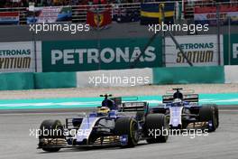 Pascal Wehrlein (GER) Sauber C36. 01.10.2017. Formula 1 World Championship, Rd 15, Malaysian Grand Prix, Sepang, Malaysia, Sunday.