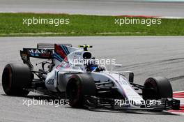 Lance Stroll (CDN) Williams FW40. 30.09.2017. Formula 1 World Championship, Rd 15, Malaysian Grand Prix, Sepang, Malaysia, Saturday.