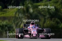 Sergio Perez (MEX) Sahara Force India F1   30.09.2017. Formula 1 World Championship, Rd 15, Malaysian Grand Prix, Sepang, Malaysia, Saturday.