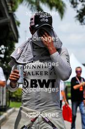 Sergio Perez (MEX) Sahara Force India F1. 30.09.2017. Formula 1 World Championship, Rd 15, Malaysian Grand Prix, Sepang, Malaysia, Saturday.