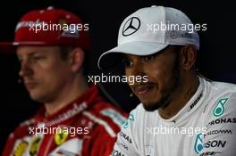 Lewis Hamilton (GBR) Mercedes AMG F1 in the post qualifying FIA Press Conference. 30.09.2017. Formula 1 World Championship, Rd 15, Malaysian Grand Prix, Sepang, Malaysia, Saturday.