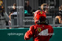 Kimi Raikkonen (FIN) Ferrari in qualifying parc ferme. 30.09.2017. Formula 1 World Championship, Rd 15, Malaysian Grand Prix, Sepang, Malaysia, Saturday.