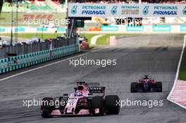 Sergio Perez (MEX) Sahara Force India F1 VJM10. 30.09.2017. Formula 1 World Championship, Rd 15, Malaysian Grand Prix, Sepang, Malaysia, Saturday.