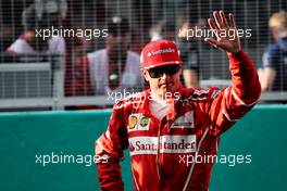 Kimi Raikkonen (FIN) Ferrari celebrates his second position in qualifying parc ferme. 30.09.2017. Formula 1 World Championship, Rd 15, Malaysian Grand Prix, Sepang, Malaysia, Saturday.