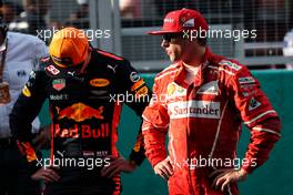 Lewis Hamilton (GBR) Mercedes AMG F1 celebrates his pole position in qualifying parc ferme. 30.09.2017. Formula 1 World Championship, Rd 15, Malaysian Grand Prix, Sepang, Malaysia, Saturday.