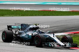 Valtteri Bottas (FIN) Mercedes AMG F1 W08. 30.09.2017. Formula 1 World Championship, Rd 15, Malaysian Grand Prix, Sepang, Malaysia, Saturday.