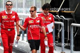 Sebastian Vettel (GER) Ferrari. 28.09.2017. Formula 1 World Championship, Rd 15, Malaysian Grand Prix, Sepang, Malaysia, Thursday.