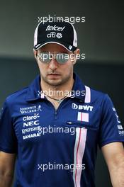 Sergio Perez (MEX) Sahara Force India F1. 28.09.2017. Formula 1 World Championship, Rd 15, Malaysian Grand Prix, Sepang, Malaysia, Thursday.