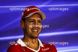 Sebastian Vettel (GER) Ferrari in the FIA Press Conference. 28.09.2017. Formula 1 World Championship, Rd 15, Malaysian Grand Prix, Sepang, Malaysia, Thursday.