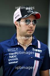 Sergio Perez (MEX) Sahara Force India F1. 28.09.2017. Formula 1 World Championship, Rd 15, Malaysian Grand Prix, Sepang, Malaysia, Thursday.