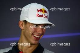 Pierre Gasly (FRA) Scuderia Toro Rosso in the FIA Press Conference. 28.09.2017. Formula 1 World Championship, Rd 15, Malaysian Grand Prix, Sepang, Malaysia, Thursday.