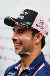 Sergio Perez (MEX) Sahara Force India F1. 28.09.2017. Formula 1 World Championship, Rd 15, Malaysian Grand Prix, Sepang, Malaysia, Thursday.