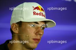 Pierre Gasly (FRA) Scuderia Toro Rosso in the FIA Press Conference. 28.09.2017. Formula 1 World Championship, Rd 15, Malaysian Grand Prix, Sepang, Malaysia, Thursday.