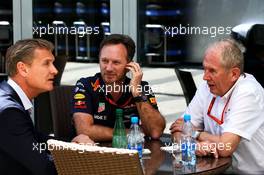 (L to R): David Coulthard (GBR) Red Bull Racing and Scuderia Toro Advisor / Channel 4 F1 Commentator with Christian Horner (GBR) Red Bull Racing Team Principal and Dr Helmut Marko (AUT) Red Bull Motorsport Consultant. 28.04.2017. Formula 1 World Championship, Rd 4, Russian Grand Prix, Sochi Autodrom, Sochi, Russia, Practice Day.