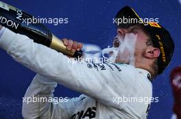 Race winner Valtteri Bottas (FIN) Mercedes AMG F1 celebrates on the podium. 30.04.2017. Formula 1 World Championship, Rd 4, Russian Grand Prix, Sochi Autodrom, Sochi, Russia, Race Day.