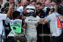 Race winner Valtteri Bottas (FIN) Mercedes AMG F1 celebrates in parc ferme. 30.04.2017. Formula 1 World Championship, Rd 4, Russian Grand Prix, Sochi Autodrom, Sochi, Russia, Race Day.