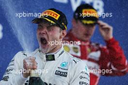 Race winner Valtteri Bottas (FIN) Mercedes AMG F1 celebrates on the podium. 30.04.2017. Formula 1 World Championship, Rd 4, Russian Grand Prix, Sochi Autodrom, Sochi, Russia, Race Day.