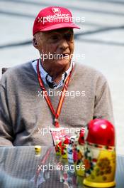 Niki Lauda (AUT) Mercedes Non-Executive Chairman. 29.04.2017. Formula 1 World Championship, Rd 4, Russian Grand Prix, Sochi Autodrom, Sochi, Russia, Qualifying Day.