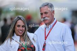 (L to R): Taisa Nelli with Chase Carey (USA) Formula One Group Chairman. 29.04.2017. Formula 1 World Championship, Rd 4, Russian Grand Prix, Sochi Autodrom, Sochi, Russia, Qualifying Day.