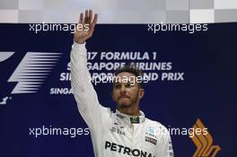 1st place Lewis Hamilton (GBR) Mercedes AMG F1. 17.09.2017. Formula 1 World Championship, Rd 14, Singapore Grand Prix, Marina Bay Street Circuit, Singapore, Race Day.