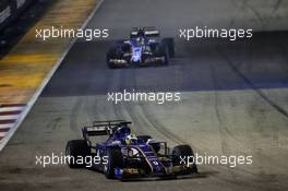 Marcus Ericsson (SWE) Sauber C36. 17.09.2017. Formula 1 World Championship, Rd 14, Singapore Grand Prix, Marina Bay Street Circuit, Singapore, Race Day.