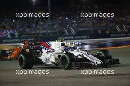 Lance Stroll (CDN) Williams FW40. 17.09.2017. Formula 1 World Championship, Rd 14, Singapore Grand Prix, Marina Bay Street Circuit, Singapore, Race Day.