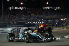 Lewis Hamilton (GBR) Mercedes AMG F1 W08. 17.09.2017. Formula 1 World Championship, Rd 14, Singapore Grand Prix, Marina Bay Street Circuit, Singapore, Race Day.