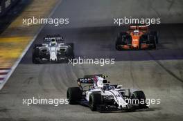 Lance Stroll (CDN) Williams FW40. 17.09.2017. Formula 1 World Championship, Rd 14, Singapore Grand Prix, Marina Bay Street Circuit, Singapore, Race Day.