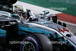 Lewis Hamilton (GBR) Mercedes AMG F1 W08. 17.09.2017. Formula 1 World Championship, Rd 14, Singapore Grand Prix, Marina Bay Street Circuit, Singapore, Race Day.