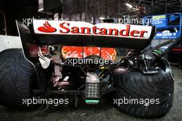 The damaged Ferrari SF70H of Kimi Raikkonen (FIN) Ferrari after he crashed at the start of the race. 17.09.2017. Formula 1 World Championship, Rd 14, Singapore Grand Prix, Marina Bay Street Circuit, Singapore, Race Day.