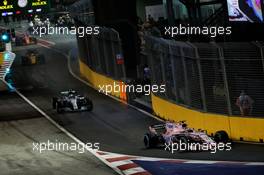 Sergio Perez (MEX) Sahara Force India F1 VJM10. 17.09.2017. Formula 1 World Championship, Rd 14, Singapore Grand Prix, Marina Bay Street Circuit, Singapore, Race Day.