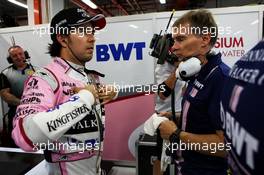 Sergio Perez (MEX) Sahara Force India F1. 16.09.2017. Formula 1 World Championship, Rd 14, Singapore Grand Prix, Marina Bay Street Circuit, Singapore, Qualifying Day.