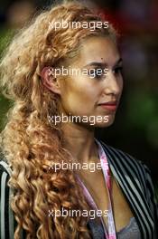 Raye (GBR) Singer. 16.09.2017. Formula 1 World Championship, Rd 14, Singapore Grand Prix, Marina Bay Street Circuit, Singapore, Qualifying Day.